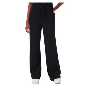 Riley Rae Womens Black Pocketed High Rise Drawstring Flare Pants S New With Tags